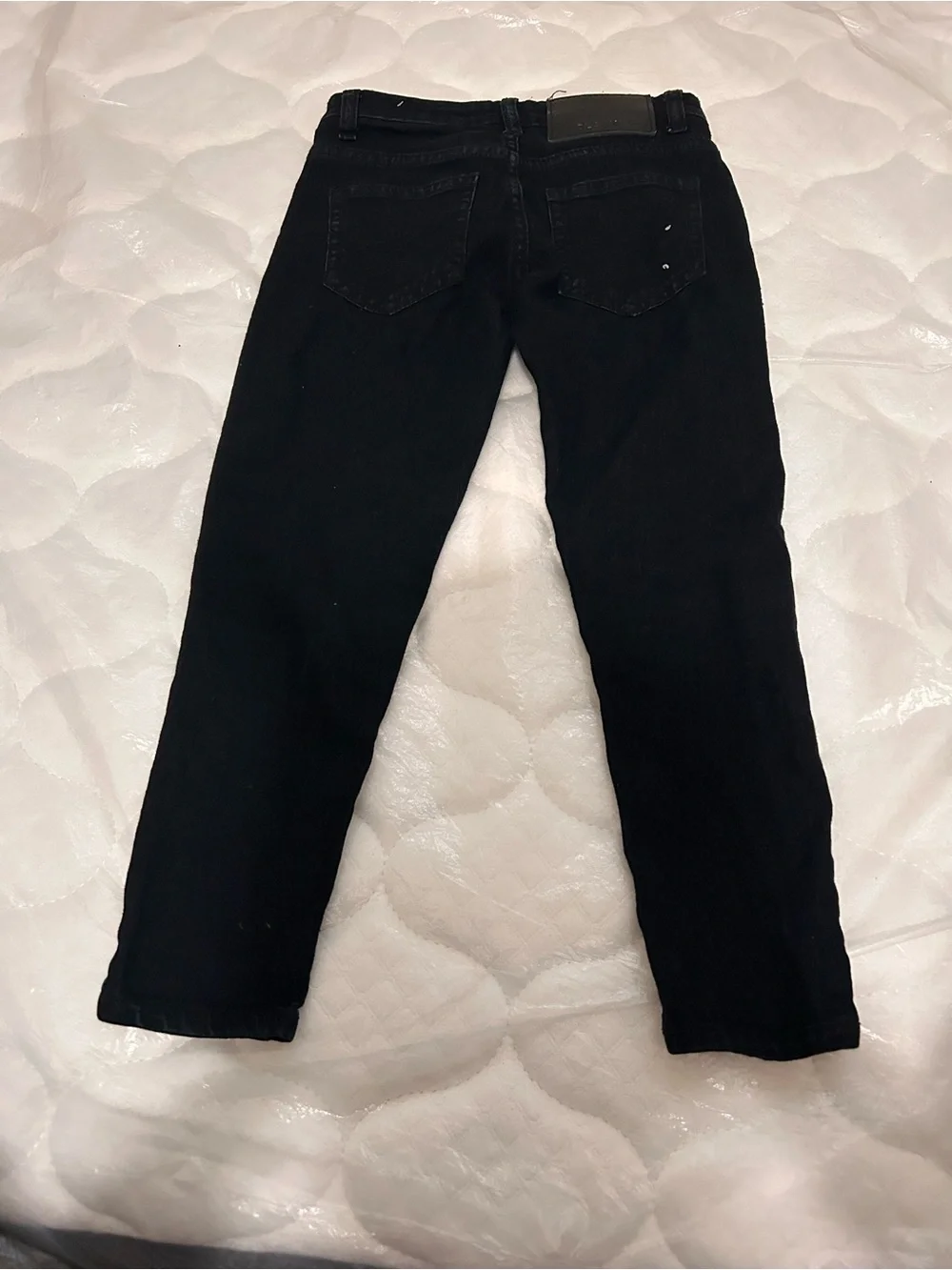 Kids Black Straight-Leg Jeans